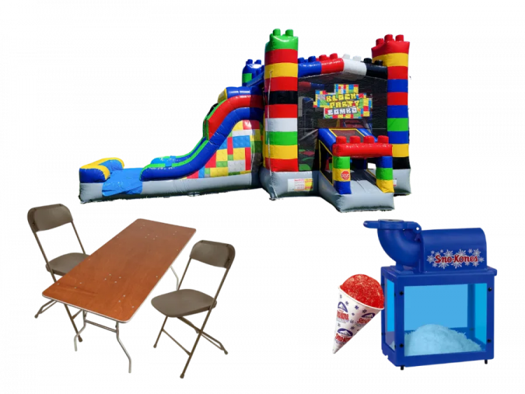 Bounce House and Waterslide Party Package