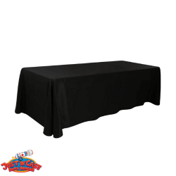 8ft Banquet Table Linens (Black)