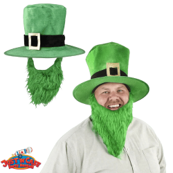 St.Patrick's Day Top Hat with Beard (48ct)