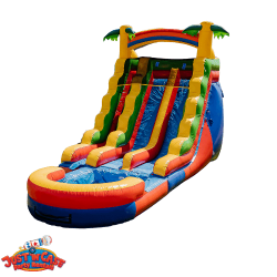 18 Ft Rainbow Rush Dual Water Slide Rental