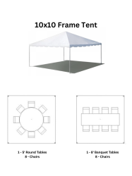 10 x 10 Frame Tent Rentals