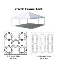 20 x 20 Frame Tent Party Package