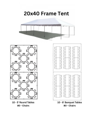20 x 40 Frame Tent Party Package