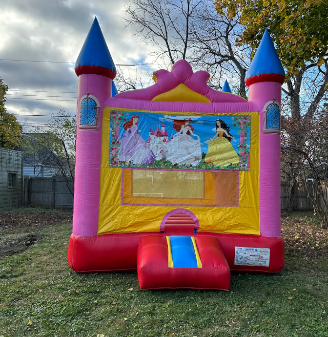 Princess bounce house for a toddler birthday party