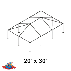 (FRAME ONLY) 20 X 30 Frame Tent Set Up Fee