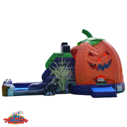 Pumpkin Bounce House and Wet/Dry Slide