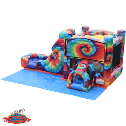 Tie-Dye Bounce House And Wet/Dry Slide Rental