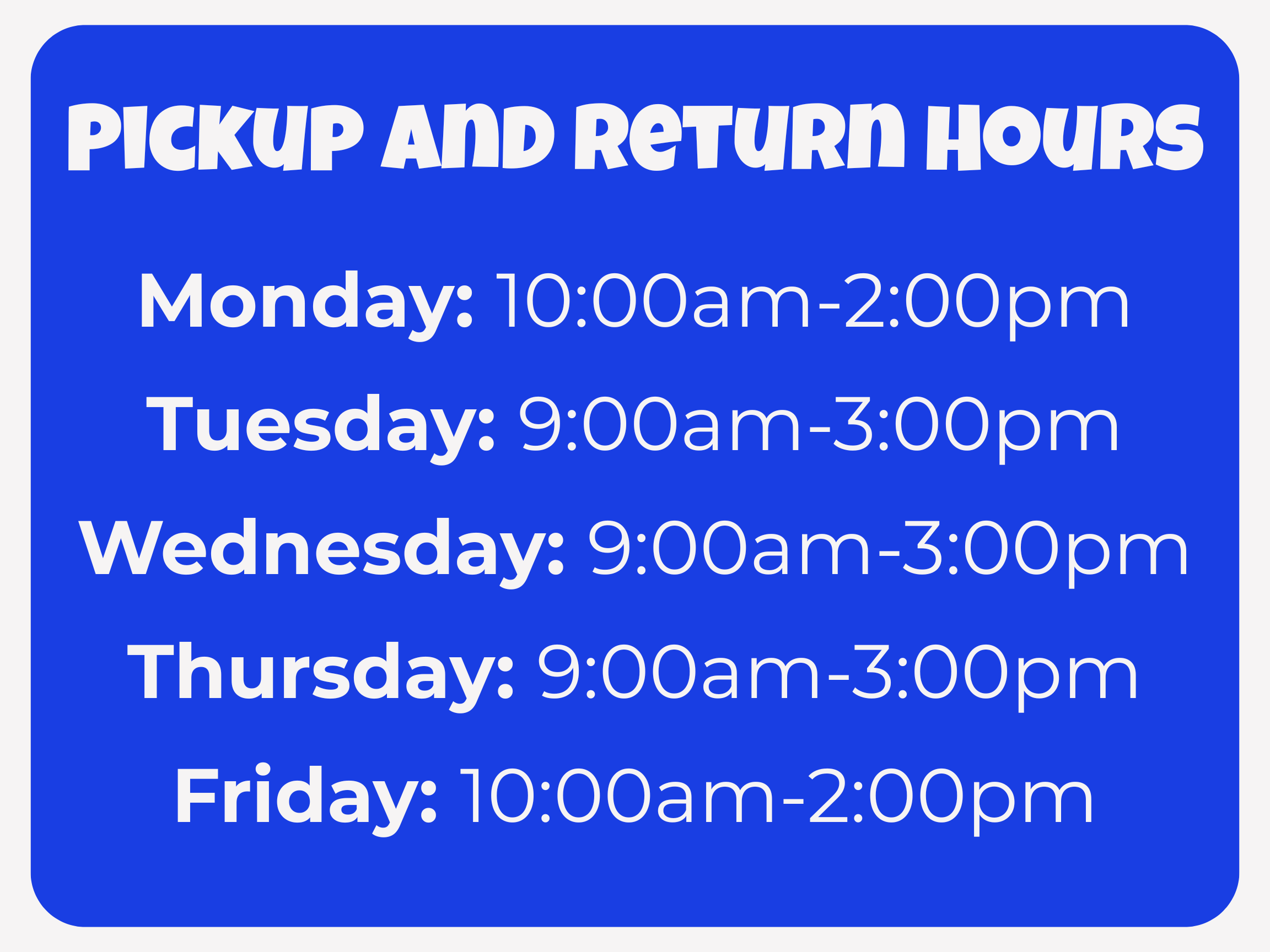 Pickup Return Hours Red Dunk Tank Rental (Towable)
